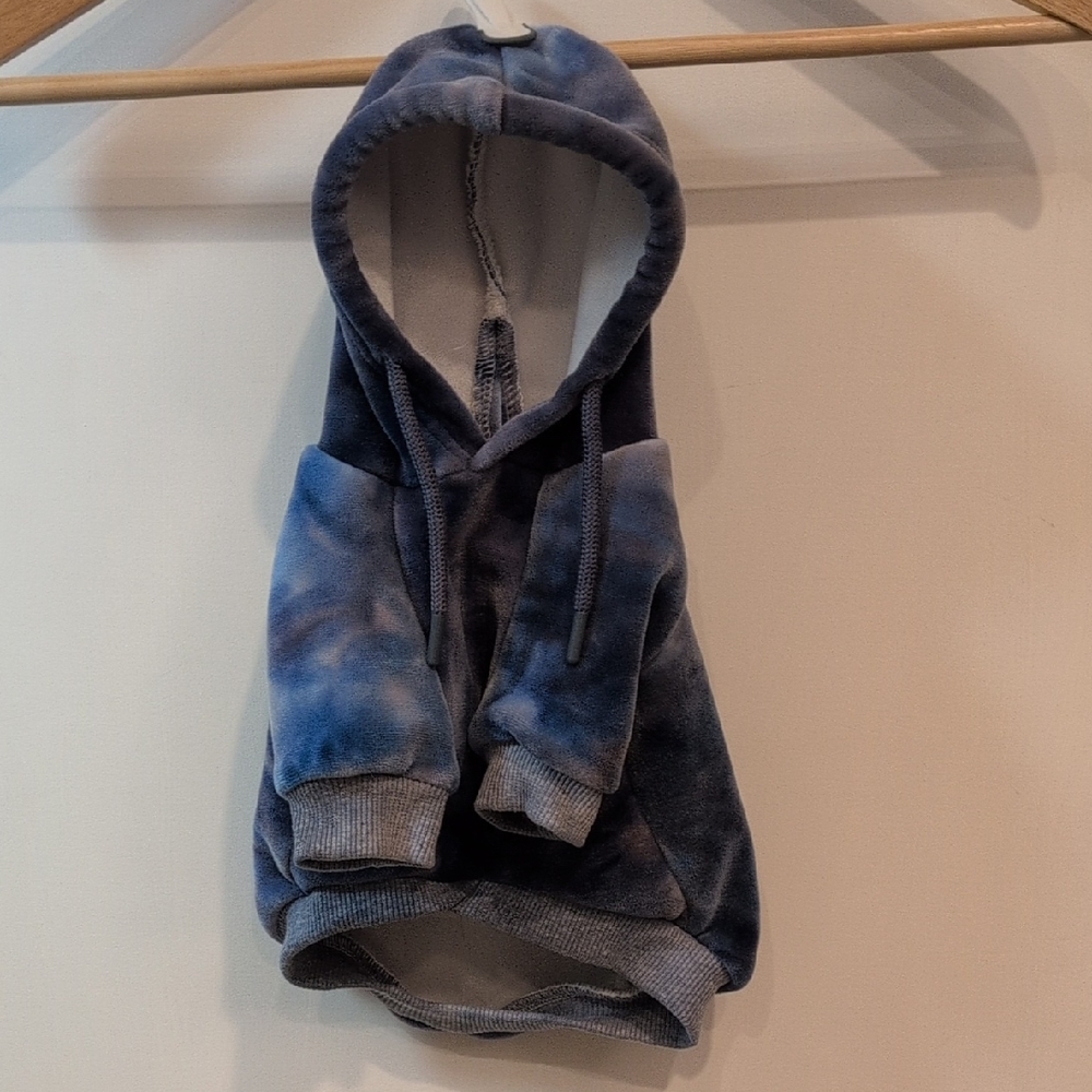 Dog Blue Tie-Dye Hoodie